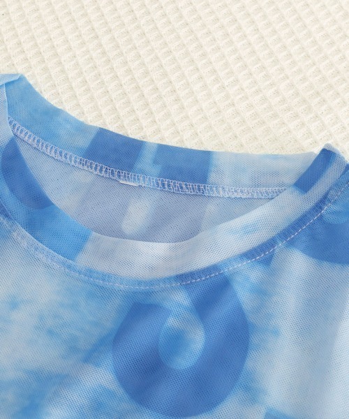 Miniministore(ミニミニストア)の「シアートップス 長袖レディースカットソー(Tシャツ/カットソー・レディース・イエロー×グリーン/ブルー・FREE)」の3枚目の写真