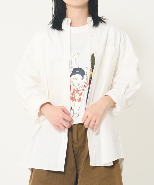 ROUGH TRADE(ラフトレード)の「オックス長袖バンドカラーシャツ(M1)(シャツ/ブラウス・メンズ・ホワイト/ピンク/その他1/その他2/その他3/ブルー・MEDIUM/LARGE/X-LARGE)」の2枚目の写真