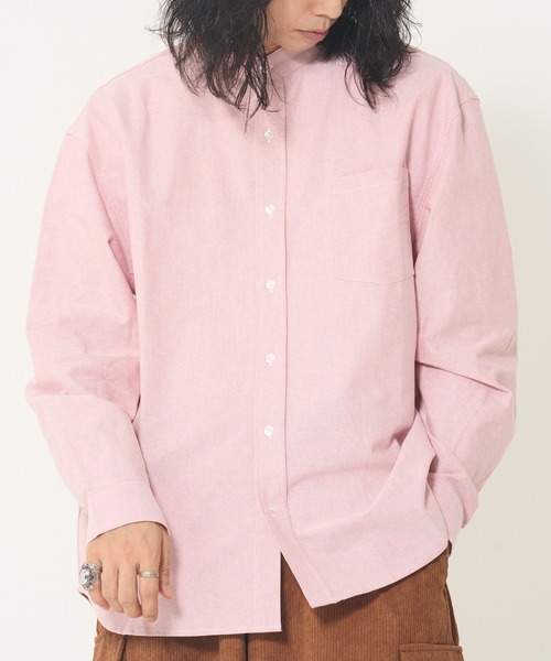 ROUGH TRADE(ラフトレード)の「オックス長袖バンドカラーシャツ(M1)(シャツ/ブラウス・メンズ・ホワイト/ピンク/その他1/その他2/その他3/ブルー・MEDIUM/LARGE/X-LARGE)」の3枚目の写真
