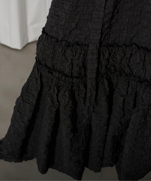 Ezick(エジック)の「Jacquard check 2way バルーンレイヤードスカート(スカート・レディース・ブルー/ブラック・FREE)」の9枚目の写真