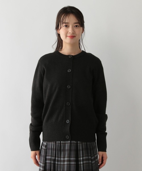 GLOBAL WORK Smile Seed Store（グローバルワーク スマイルシードストア）の「お手入れラクラククルーカーディガン/116058（カーディガン/ボレロ・レディース・ブラック系その他/ブラック×ホワイト/ブルー系その他6/ゴールド系その他・MEDIUM/X-LARGE/SMALL/LARGE）」の10枚目の写真