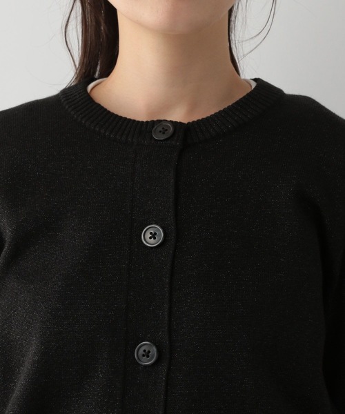 GLOBAL WORK Smile Seed Store（グローバルワーク スマイルシードストア）の「お手入れラクラククルーカーディガン/116058（カーディガン/ボレロ・レディース・ブラック系その他/ブラック×ホワイト/ブルー系その他6/ゴールド系その他・MEDIUM/X-LARGE/SMALL/LARGE）」の13枚目の写真