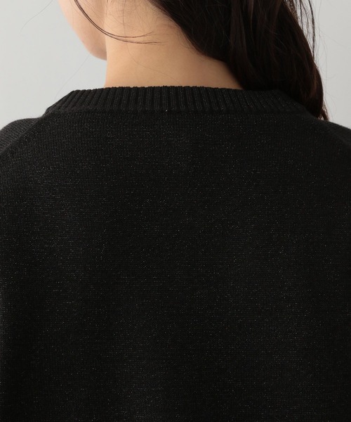 GLOBAL WORK Smile Seed Store（グローバルワーク スマイルシードストア）の「お手入れラクラククルーカーディガン/116058（カーディガン/ボレロ・レディース・ブラック系その他/ブラック×ホワイト/ブルー系その他6/ゴールド系その他・MEDIUM/X-LARGE/SMALL/LARGE）」の16枚目の写真