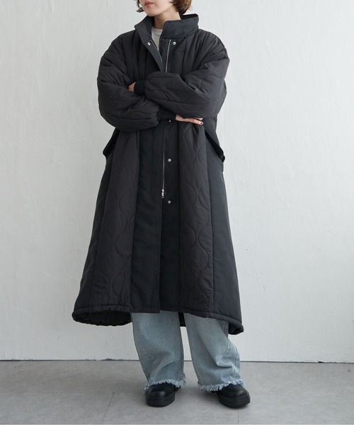 notch.（ノッチ）の「キルト切替スタンドロングコート（その他アウター