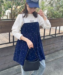 fredy emue | 《セットアップ対応》ベロアドット刺繍キャミブラウス(キャミソール)