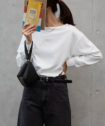 TRIANGLE PALETTE（トライアングルパレット）の「ボートネック ポンチ長袖プルオーバー/トップス（Tシャツ/カットソー）」