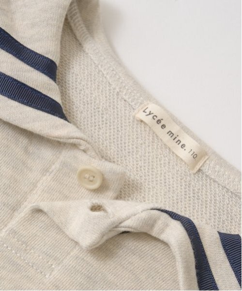 Lycee mine（リセマイン）の「【毛玉バイバイ裏毛】セーラーカラースウェット（スウェット・キッズ・ライトピンク/トップグレー/オートミール/ダークブルー・100cm/110cm/120cm/130cm/140cm/150cm）」の9枚目の写真