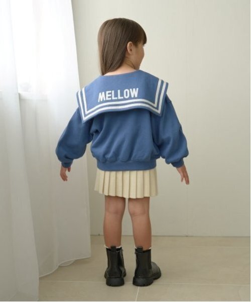 Lycee mine（リセマイン）の「【毛玉バイバイ裏毛】セーラーカラースウェット（スウェット・キッズ・ライトピンク/トップグレー/オートミール/ダークブルー・100cm/110cm/120cm/130cm/140cm/150cm）」の18枚目の写真