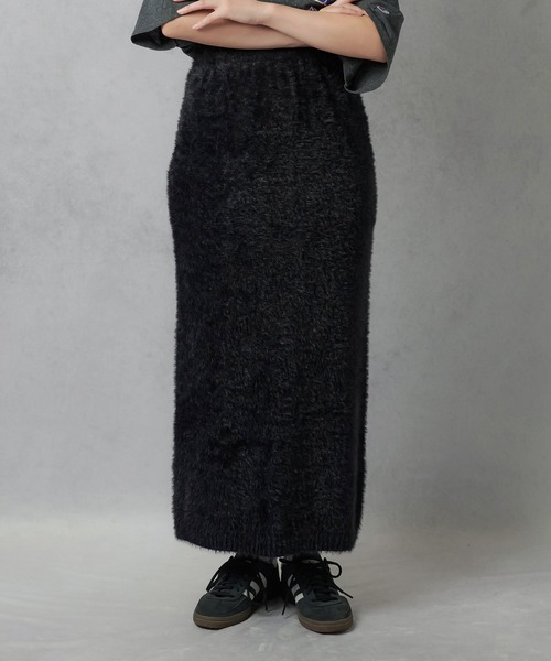 Lull(ルル)の「【Lull / ルル】フェザーニットスカート(スカート・レディース・ブラック/キナリ/テラコッタ・ONESIZE)」の3枚目の写真