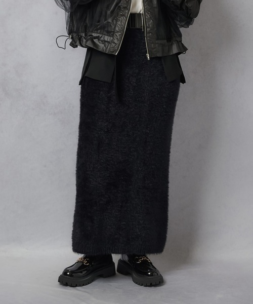 Lull(ルル)の「【Lull / ルル】フェザーニットスカート(スカート・レディース・ブラック/キナリ/テラコッタ・ONESIZE)」の10枚目の写真