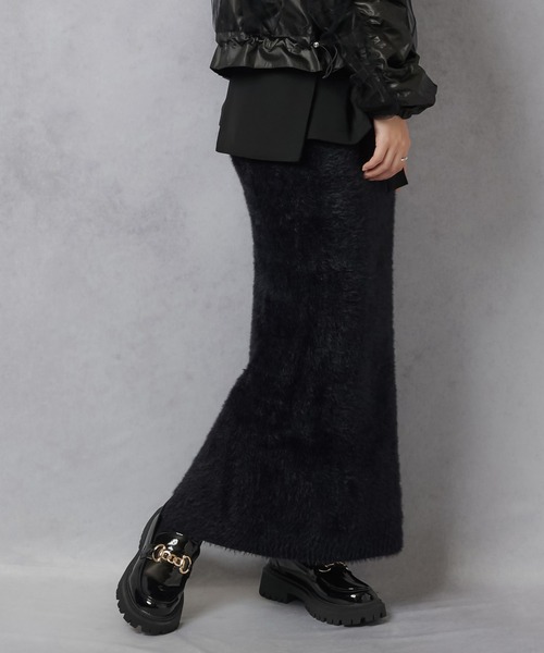 Lull(ルル)の「【Lull / ルル】フェザーニットスカート(スカート・レディース・ブラック/キナリ/テラコッタ・ONESIZE)」の11枚目の写真