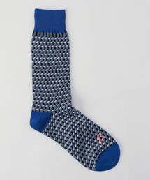 キューブ柄 クルーソックス