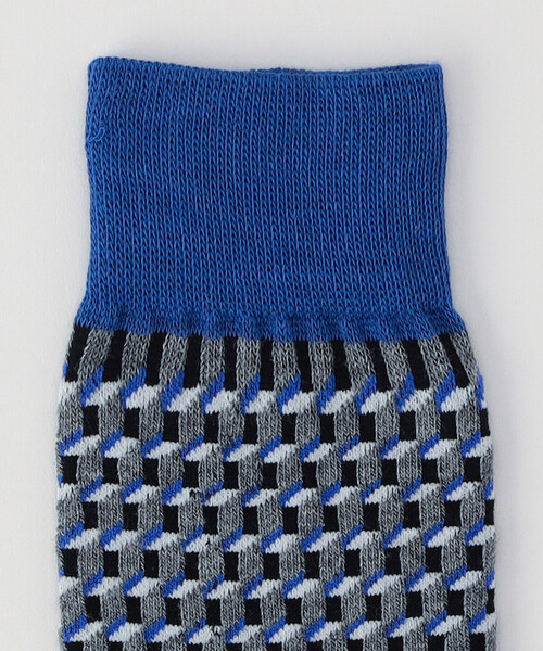 β MEN（ベータメン）の「キューブ柄 クルーソックス（ソックス/靴下・メンズ・イエロー/グリーン/ブルー・27.0cm）」の4枚目の写真