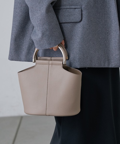 COLONY 2139（コロニートゥーワンスリーナイン）の「金具コンビハンドルバッグ（ハンドバッグ・レディース・ホワイト/ブラック/グレー・FREE）」の3枚目の写真