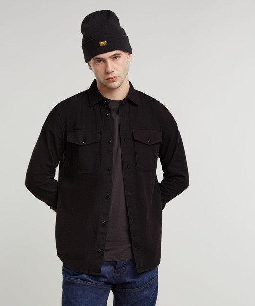 G-STAR(ジースター)の「MARINE SLIM SHIRT/ライトウェイトデニムシャツ(シャツ/ブラウス・メンズ・ダークインディゴブルー/グリーン系その他/ブラック系その他・LARGE/MEDIUM/SMALL/X-SMALL)」の2枚目の写真
