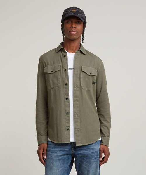 G-STAR(ジースター)の「MARINE SLIM SHIRT/ライトウェイトデニムシャツ(シャツ/ブラウス・メンズ・ダークインディゴブルー/グリーン系その他/ブラック系その他・LARGE/MEDIUM/SMALL/X-SMALL)」の3枚目の写真