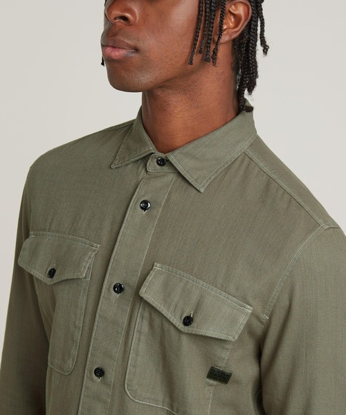 G-STAR(ジースター)の「MARINE SLIM SHIRT/ライトウェイトデニムシャツ(シャツ/ブラウス・メンズ・ダークインディゴブルー/グリーン系その他/ブラック系その他・LARGE/MEDIUM/SMALL/X-SMALL)」の18枚目の写真