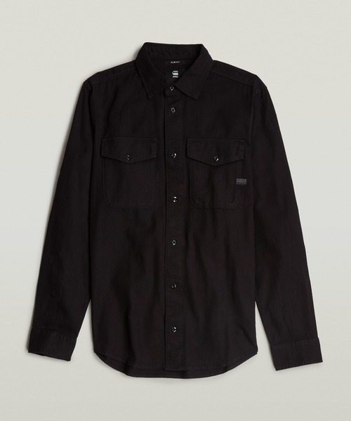 G-STAR(ジースター)の「MARINE SLIM SHIRT/ライトウェイトデニムシャツ(シャツ/ブラウス・メンズ・ダークインディゴブルー/グリーン系その他/ブラック系その他・LARGE/MEDIUM/SMALL/X-SMALL)」の14枚目の写真