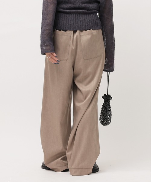 DOUBLE NAME(ダブルネーム)の「裾ボタンパンツ/ユニセックス(スラックス・レディース・ブラック/ネイビー系/グリーン系/ベージュ・FREE)」の7枚目の写真