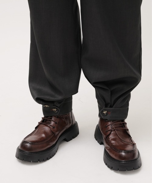 DOUBLE NAME(ダブルネーム)の「裾ボタンパンツ/ユニセックス(スラックス・レディース・ブラック/ネイビー系/グリーン系/ベージュ・FREE)」の11枚目の写真