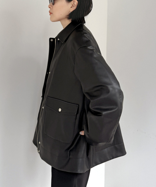 AP STUDIO（エーピーストゥディオ）の「レザーライクジャケット