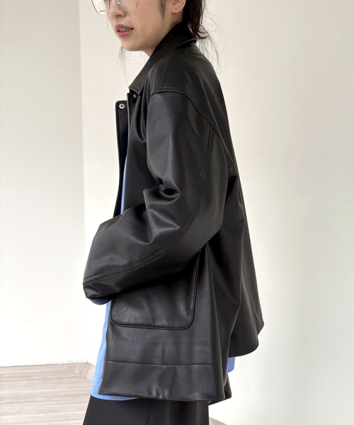 AP STUDIO（エーピーストゥディオ）の「レザーライクジャケット