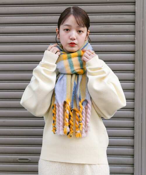 KBF(ケイビーエフ)の「ラメチェックマフラー(マフラー・レディース・レッド系その他/イエロー系その他・ONE)」の20枚目の写真