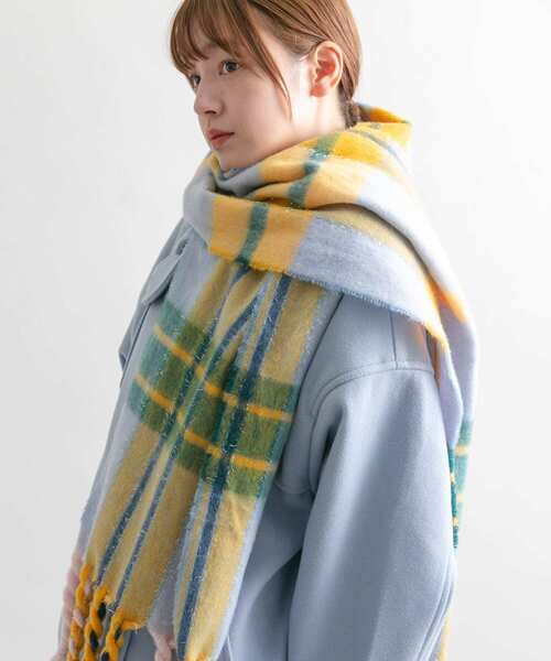 KBF(ケイビーエフ)の「ラメチェックマフラー(マフラー・レディース・レッド系その他/イエロー系その他・ONE)」の16枚目の写真