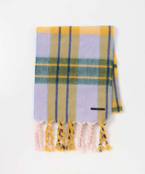 KBF(ケイビーエフ)の「ラメチェックマフラー(マフラー・レディース・レッド系その他/イエロー系その他・ONE)」の9枚目の写真