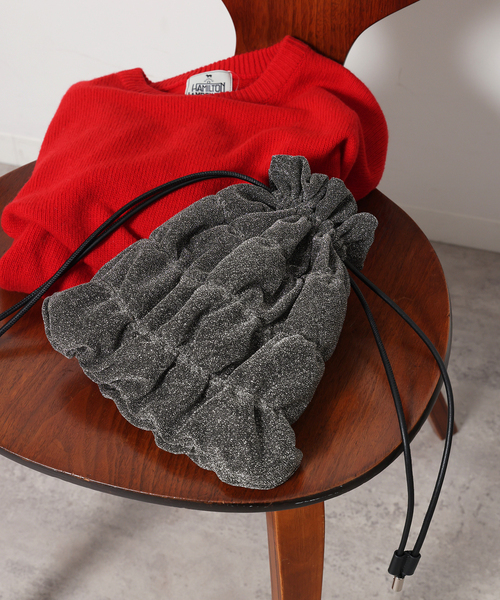 JOURNAL STANDARD relume（ジャーナルスタンダード　レリューム）の「RELUME ラメラメBAG（クラッチバッグ・レディース・ブラウン/シルバー/ネイビー・FREE）」の3枚目の写真