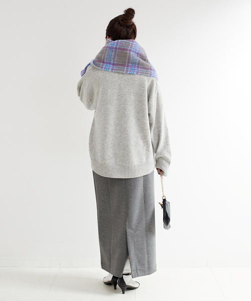 B.C STOCK（ベーセーストック）の「チェックブークレマフラー（マフラー・レディース・ブラック系その他/グリーン/イエロー/ブラウン・FREE）」の7枚目の写真