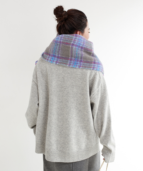 B.C STOCK（ベーセーストック）の「チェックブークレマフラー（マフラー・レディース・ブラック系その他/グリーン/イエロー/ブラウン・FREE）」の10枚目の写真