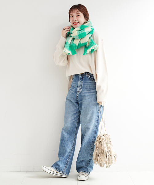 B.C STOCK（ベーセーストック）の「チェックブークレマフラー（マフラー・レディース・ブラック系その他/グリーン/イエロー/ブラウン・FREE）」の15枚目の写真