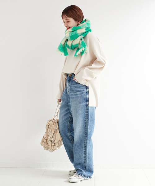 B.C STOCK（ベーセーストック）の「チェックブークレマフラー（マフラー・レディース・ブラック系その他/グリーン/イエロー/ブラウン・FREE）」の16枚目の写真