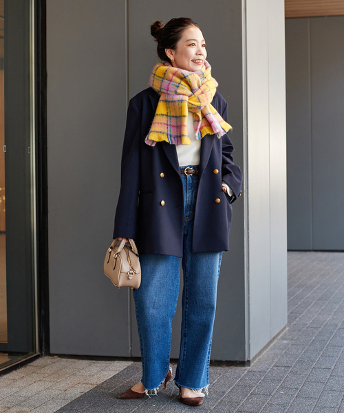 B.C STOCK（ベーセーストック）の「チェックブークレマフラー（マフラー・レディース・ブラック系その他/グリーン/イエロー/ブラウン・FREE）」の21枚目の写真