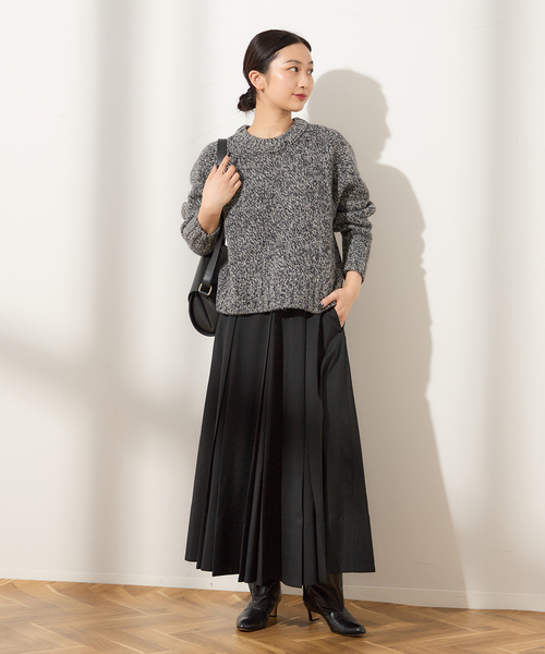 journal standard L'essage（ジャーナルスタンダードレサージュ）の「WOOLプリーツスカート（スカート・レディース・グレー/ブラック・36/38）」の3枚目の写真