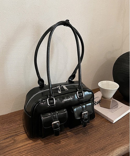 FREE STYLISTS(フリー スタイリスト)の「Y2K レトロ バックルデザインBAG / 500mlペットボトル収納可能(ショルダーバッグ・レディース・シルバー/ワイン/ブラック・FREE)」の21枚目の写真