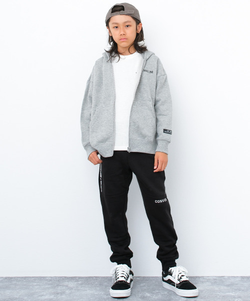 CONVERSE(コンバース)の「CONVERSE 別注裏起毛スウェットパンツ(スウェットパンツ・キッズ・ブラック/杢グレー/チャコールグレー・160/150/140/130)」の4枚目の写真