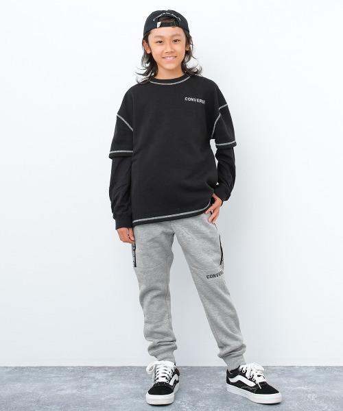CONVERSE(コンバース)の「CONVERSE 別注裏起毛スウェットパンツ(スウェットパンツ・キッズ・ブラック/杢グレー/チャコールグレー・160/150/140/130)」の8枚目の写真