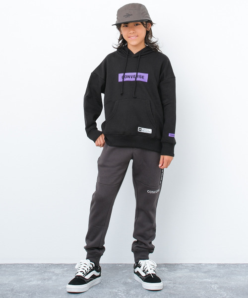 CONVERSE(コンバース)の「CONVERSE 別注裏起毛スウェットパンツ(スウェットパンツ・キッズ・ブラック/杢グレー/チャコールグレー・160/150/140/130)」の11枚目の写真