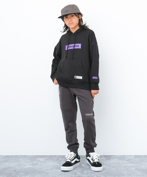 CONVERSE(コンバース)の「CONVERSE 別注裏起毛スウェットパンツ(スウェットパンツ・キッズ・ブラック/杢グレー/チャコールグレー・160/150/140/130)」の12枚目の写真