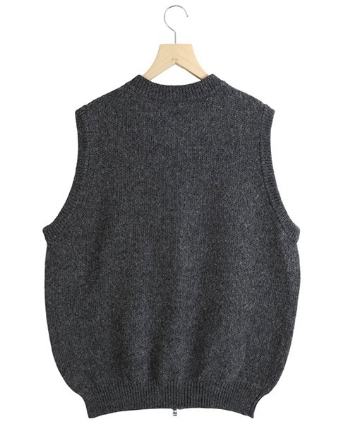 crepuscule（クレプスキュール）の「crepuscule / クレプスキュール : L-G Zip-up Vest : 2403-020[COR]（ベスト・メンズ・チャコールグレー・1/2）」の4枚目の写真