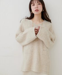 【WEB限定】Vネックニットプルオーバー