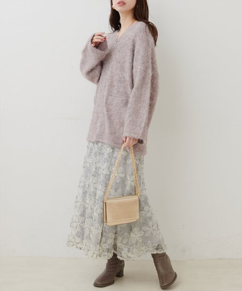 セール】【WEB限定】Vネックニットプルオーバー（ニット/セーター