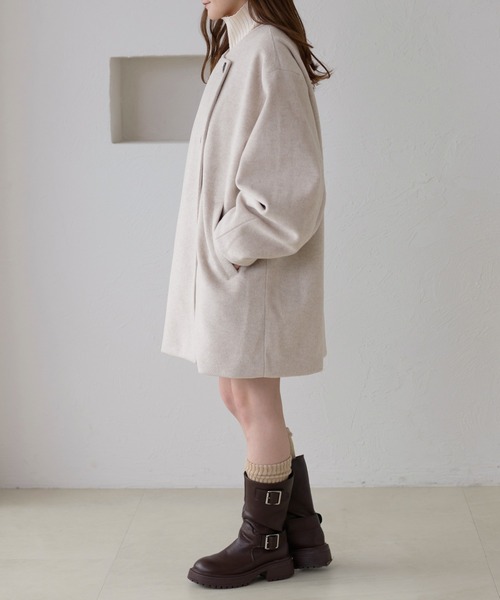 apres jour clair コクーンスリーブミドルコート アイボリー　XL apres jour clair コクーンスリーブミドルコート アイボリー XL