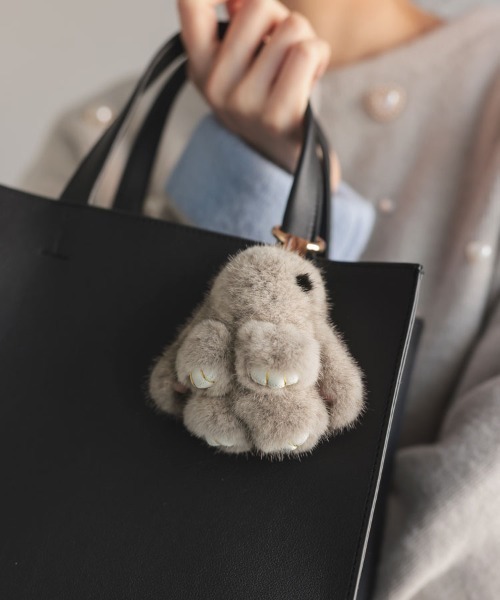 No.121刻印ෆ‪デザインチャームwithリアルラビットファー No.121刻印ෆ‪デザインチャームwithリアルラビットファー‬