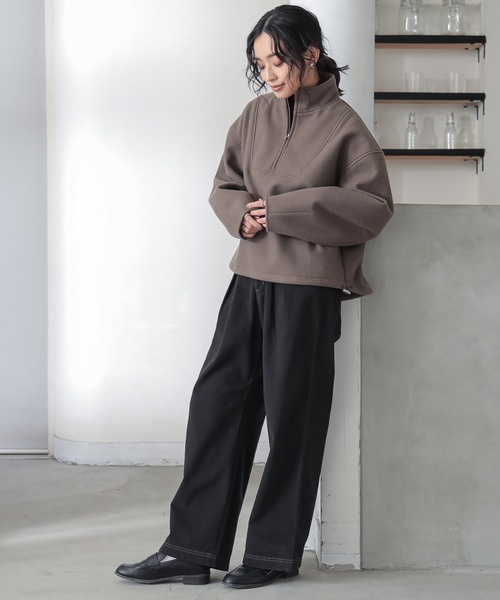 n'OrLABEL（ノアールレーベル）の「配色ステッチチノパンツ（チノパンツ・レディース・カーキ/ブラック/アイボリー・2/1）」の15枚目の写真