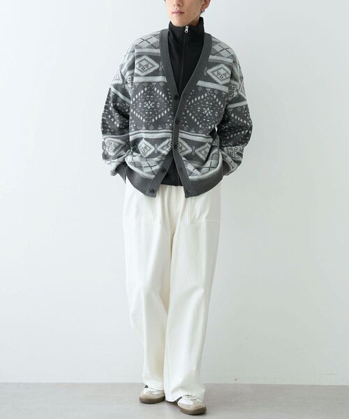 CRAFT STANDARD BOUTIQUE（クラフトスタンダードブティック）の「【ユニセックス】オルテガボーダーニットカーディガン（カーディガン/ボレロ・レディース・カーキ/ブラック/アイボリー・XL/L/M）」の16枚目の写真