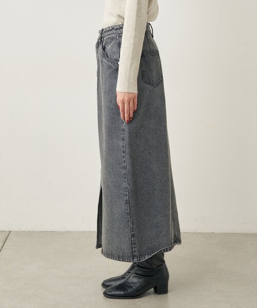 natural couture(ナチュラルクチュール)の「デニムストレートスカート(スカート・レディース・インディゴブルー/ブルー/ブラック・FREE)」の19枚目の写真