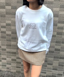 【軽量】ワンポイントくまさんトレーナー　スウェット